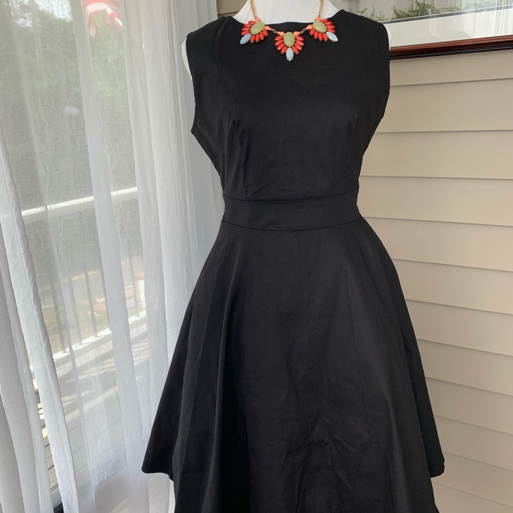 NWOT BLACK Sleeveless 50s Vintage Rockabilly